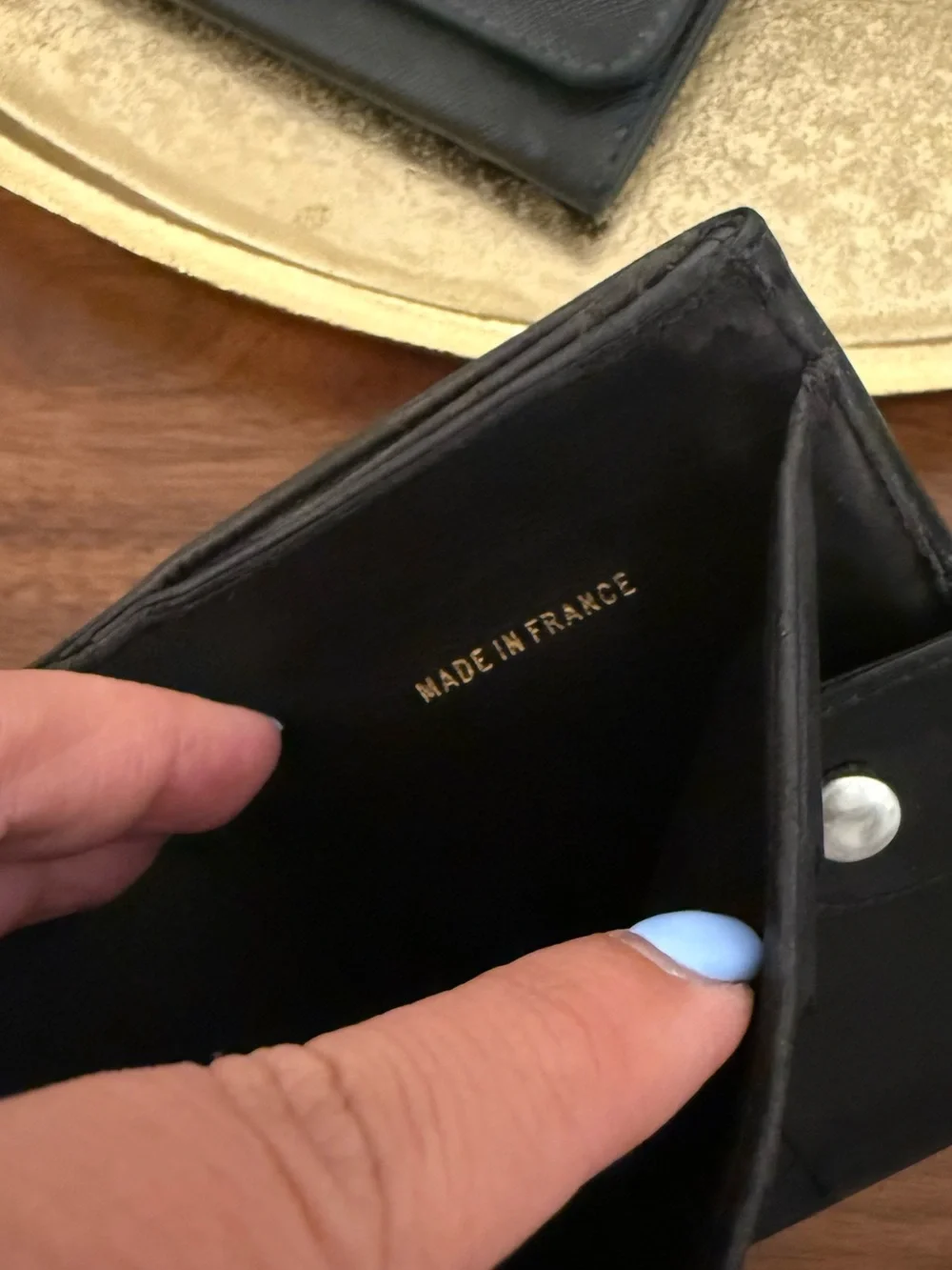 CHANEL Black Quilted CC Logo Leather Bifold Wallet